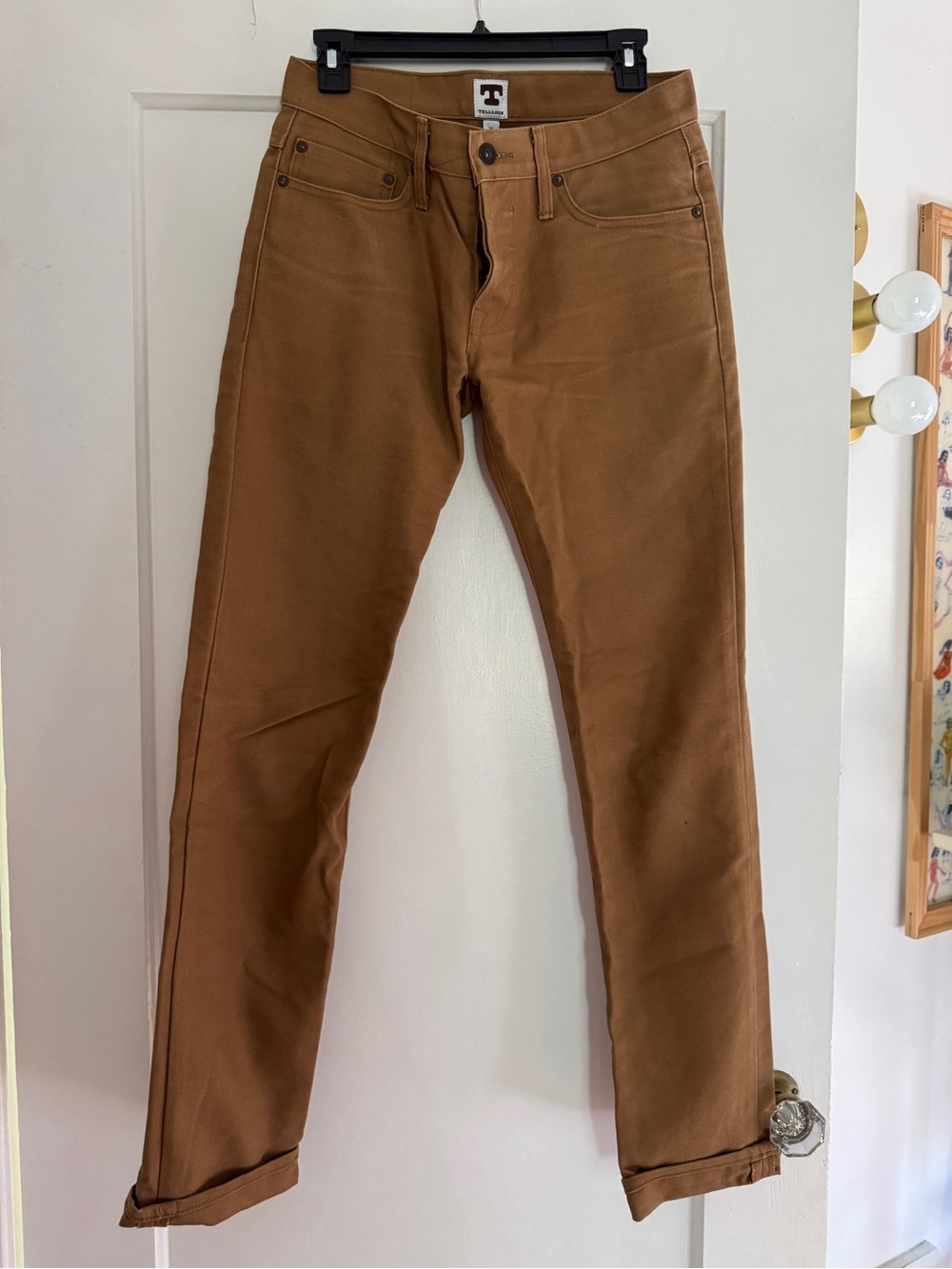 Tellason Slim Men's Jeans in Caramel Brown, like new (30)